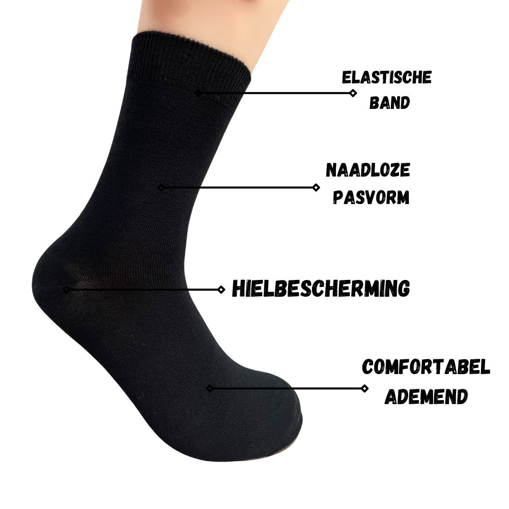 Bamboo FreshFit™ Socken Schwarz 3 Paar – Größe 41-46