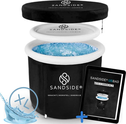 Sandside Ice Bath XL 2023 – faltbare Badewanne – Eisbad – Badewanne für Erwachsene – Badeeimer – faltbare Badewanne – Wim Hof