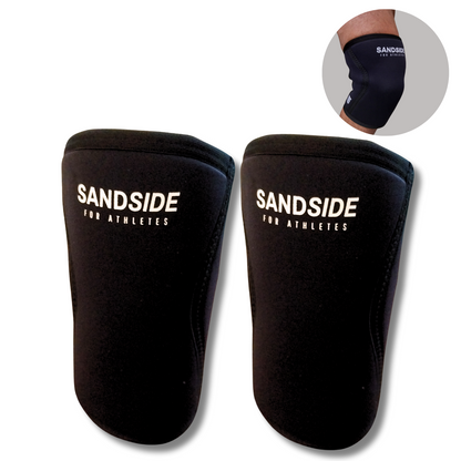 Sandside Knee Sleeves Powerlifting - 7 MM Neopreen Zwart