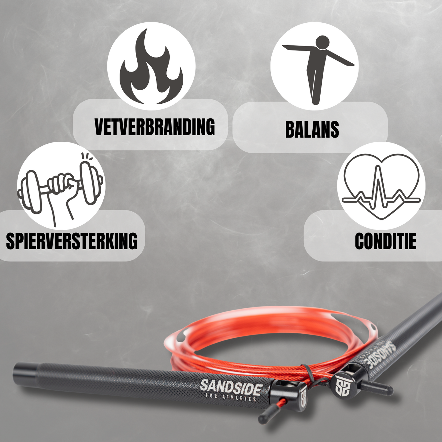 Sandside - Professioneel Crossfit & Fitness Springtouw – Jump Rope – Speedrope