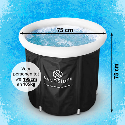 Sandside Ice Bath XL 2023 – faltbare Badewanne – Eisbad – Badewanne für Erwachsene – Badeeimer – faltbare Badewanne – Wim Hof