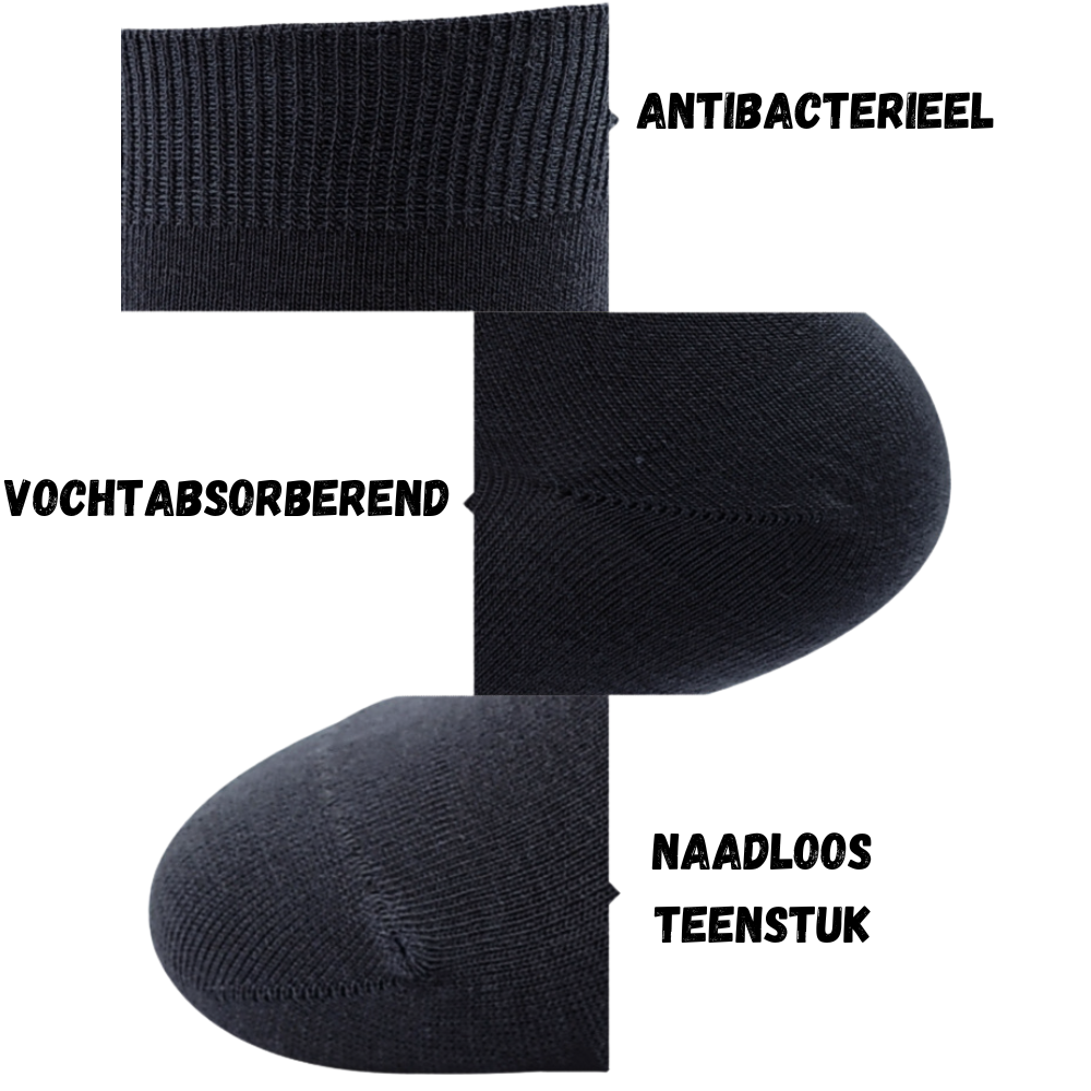 Bamboo FreshFit™ Socken Schwarz 3 Paar – Größe 41-46