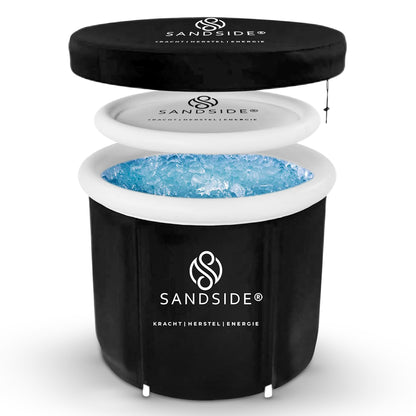 Sandside Ice Bath XL 2023 – faltbare Badewanne – Eisbad – Badewanne für Erwachsene – Badeeimer – faltbare Badewanne – Wim Hof