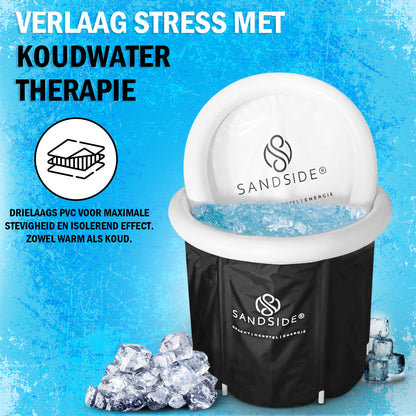 Sandside Ice Bath XL 2023 – faltbare Badewanne – Eisbad – Badewanne für Erwachsene – Badeeimer – faltbare Badewanne – Wim Hof